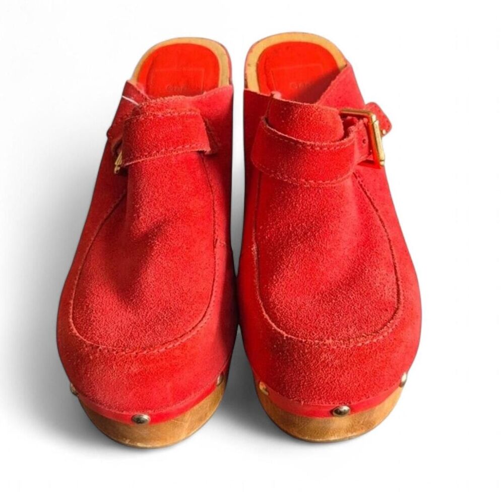 Vintage y2k Gap Red Suede Clogs Size 6